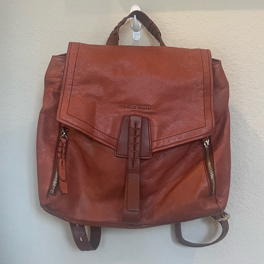 Cole Haan brown tan pack back purse